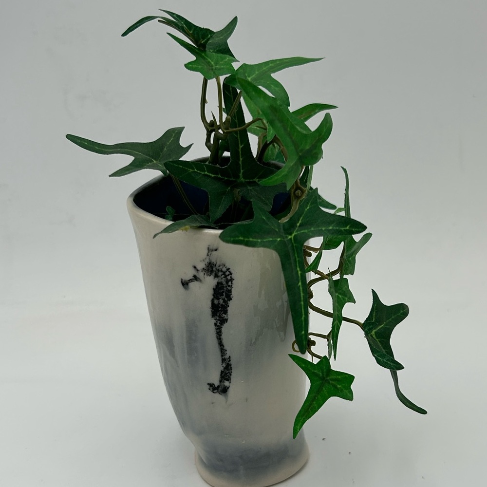 Vintage Studio Pottery Seahorse Vase